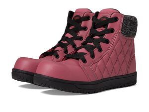 Avenger Womens Metro 8 Work Safety Boots Size 8.5 Wide Pink Leather Comp Toe EUC